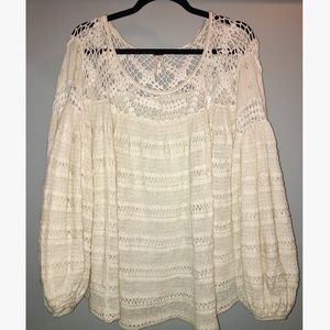 Free People Someday Crochet Sweater
